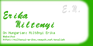 erika miltenyi business card